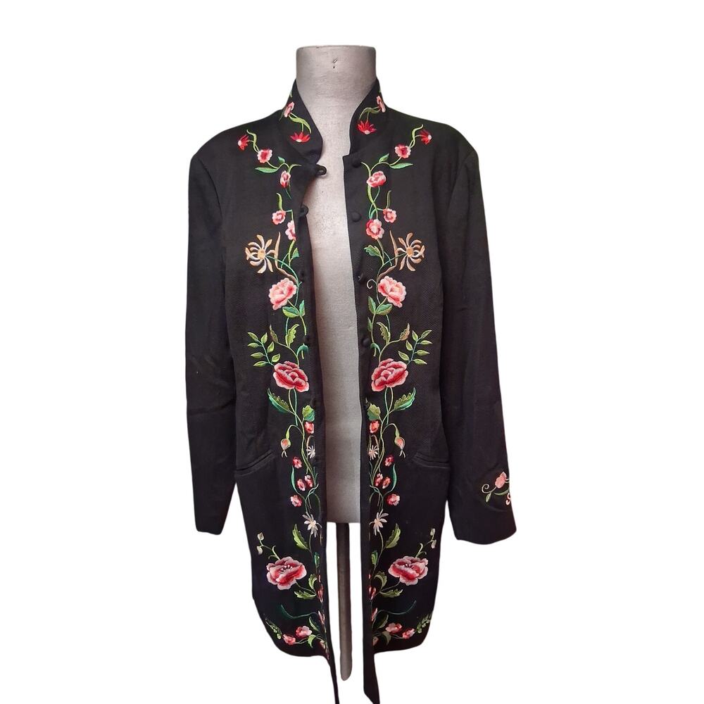 Victor Costa Occasion floral embroidered Coat